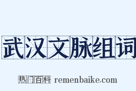 武汉文脉组词是什么意思的图片